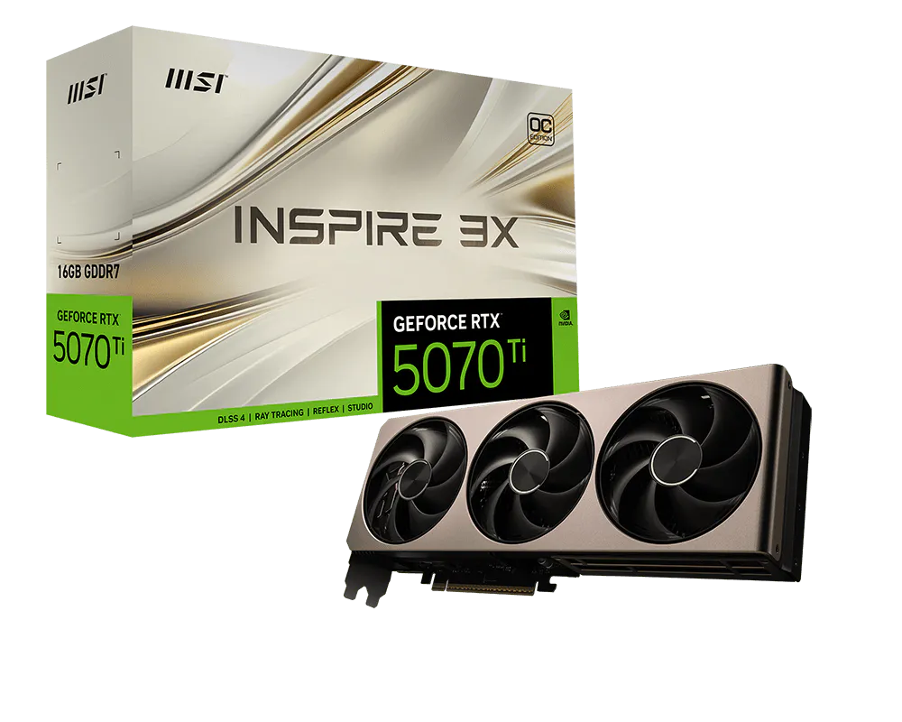 MSI GeForce RTX 5070 Ti 16G INSPIRE 3X OC